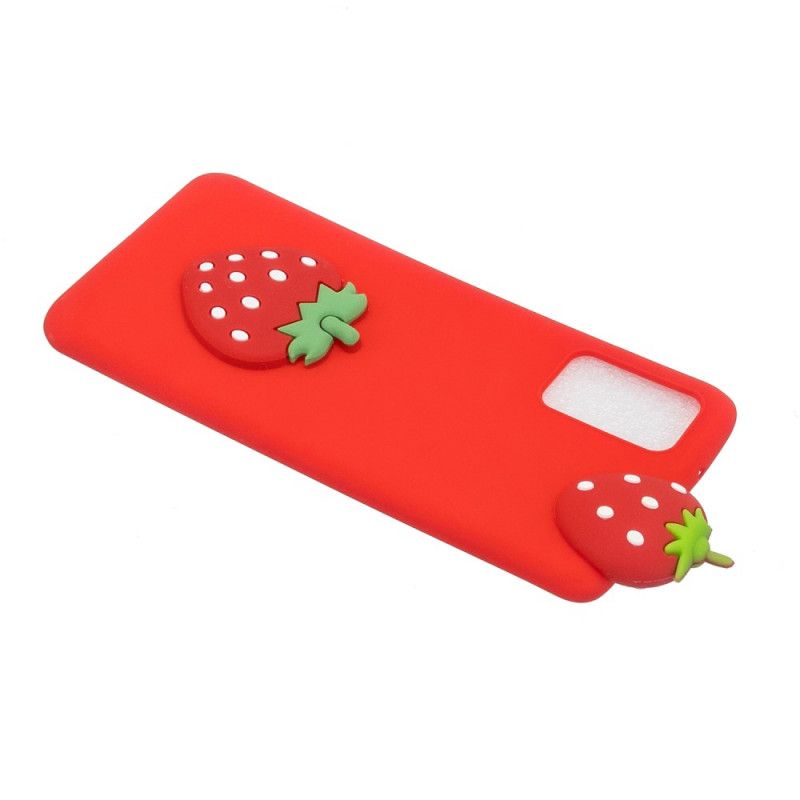 Cover Samsung Galaxy A41 3D Jordbær