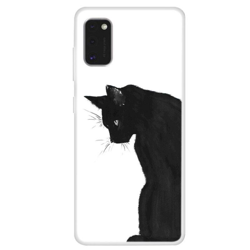 Cover Samsung Galaxy A41 Eftertænksom Sort Kat