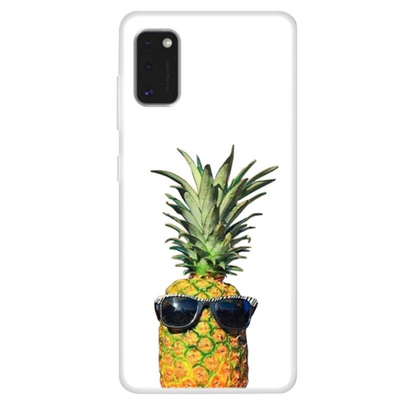 Cover Samsung Galaxy A41 Gennemsigtig Ananas Med Briller Beskyttelse