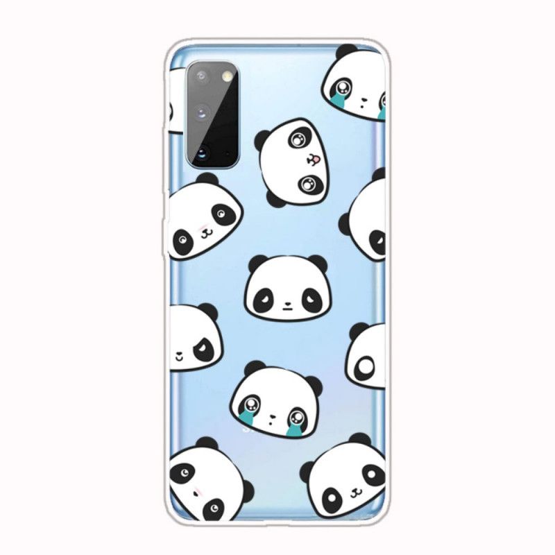 Cover Samsung Galaxy A41 Gennemsigtige Sentimentale Pandaer Beskyttelse