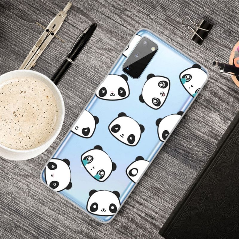 Cover Samsung Galaxy A41 Gennemsigtige Sentimentale Pandaer Beskyttelse