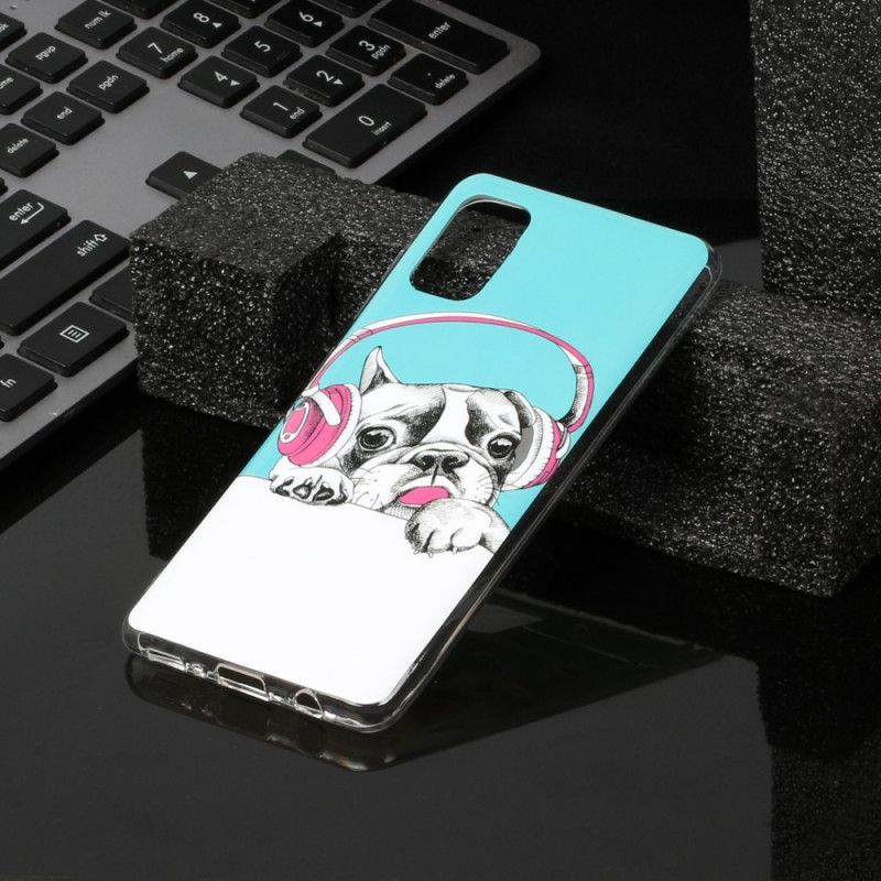 Cover Samsung Galaxy A41 Mobilcover Fluorescerende Hund