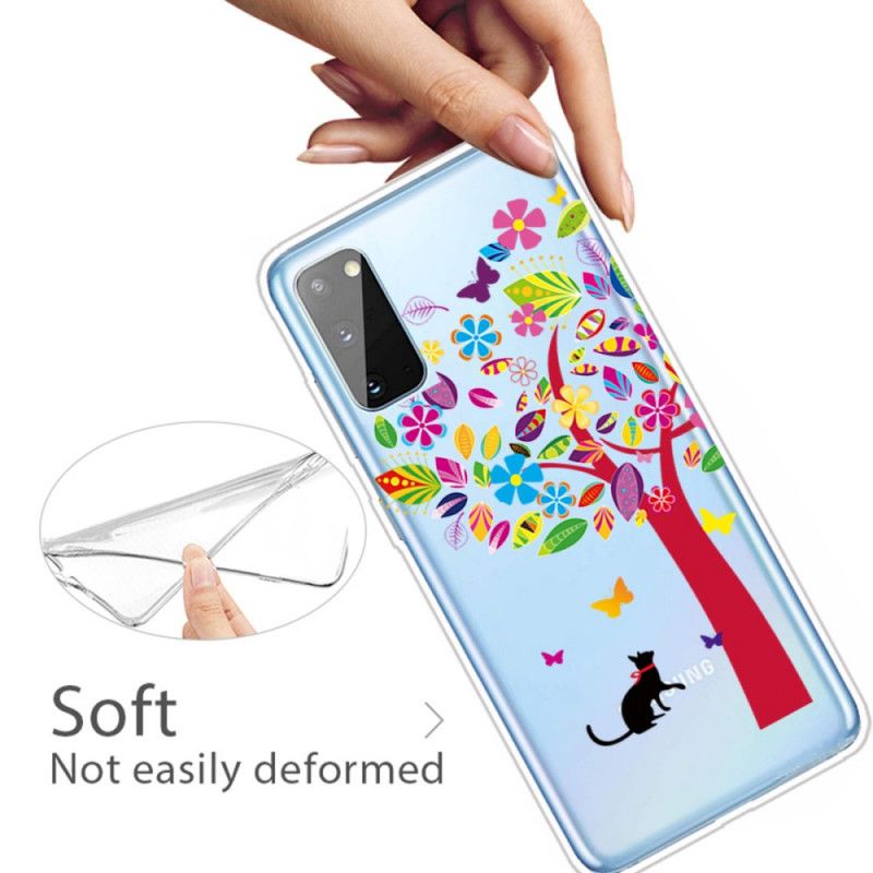 Cover Samsung Galaxy A41 Mobilcover Kat Under Træet