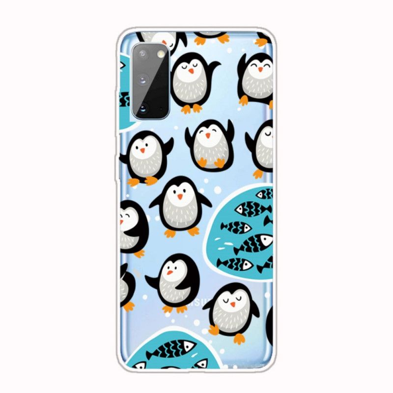 Cover Samsung Galaxy A41 Pingviner Og Fisk