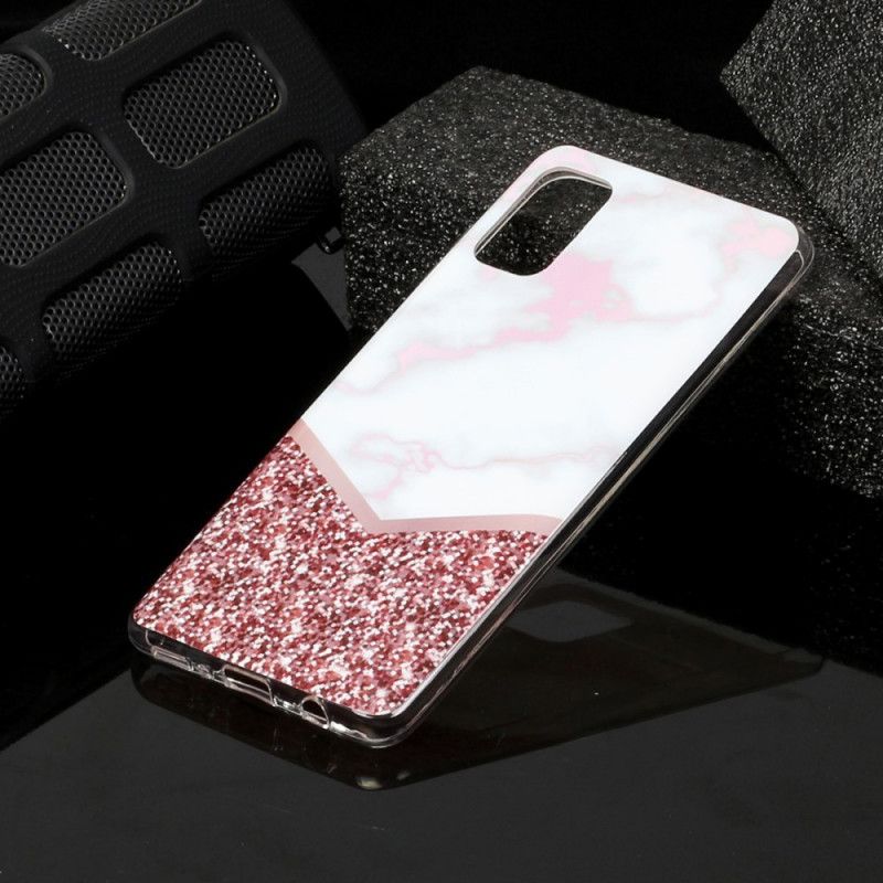 Cover Samsung Galaxy A41 Rose Deklination Marmor Geometri