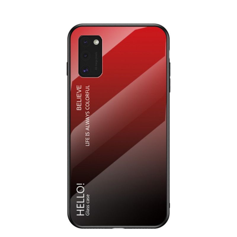 Cover Samsung Galaxy A41 Sort Hej Hærdet Glas