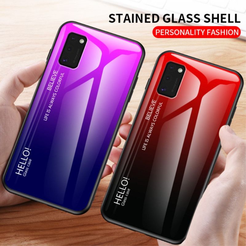 Cover Samsung Galaxy A41 Sort Hej Hærdet Glas