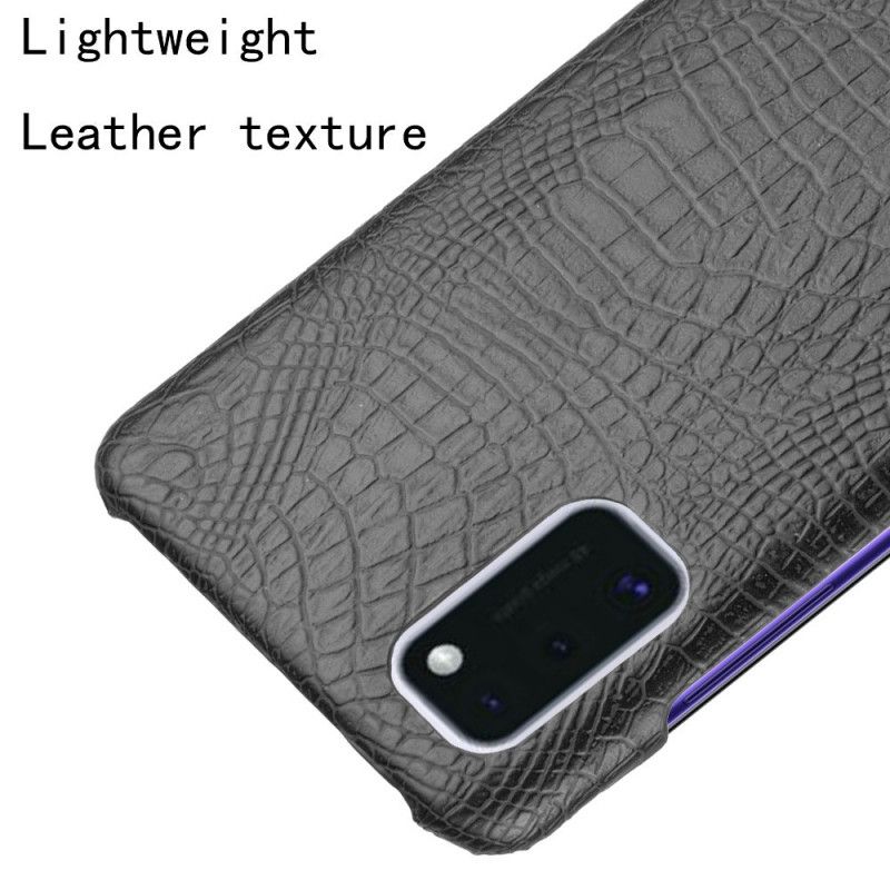 Cover Samsung Galaxy A41 Sort Krokodillehudeffekt