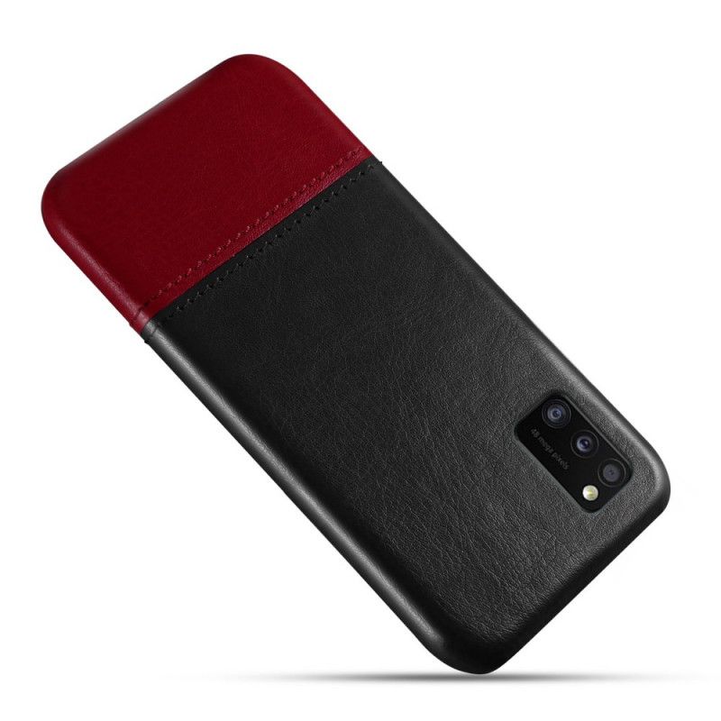 Cover Samsung Galaxy A41 Sort Ksq Tofarvet Lædereffekt