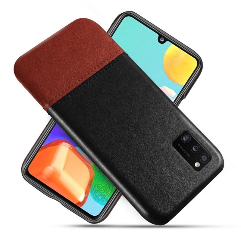 Cover Samsung Galaxy A41 Sort Ksq Tofarvet Lædereffekt