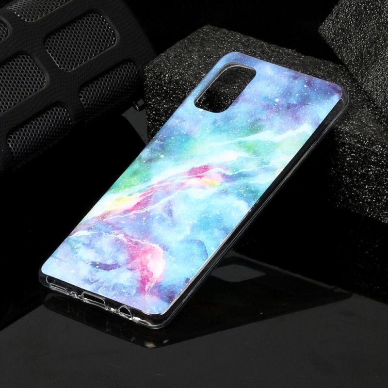 Cover Samsung Galaxy A41 Sort Marmorafvisning