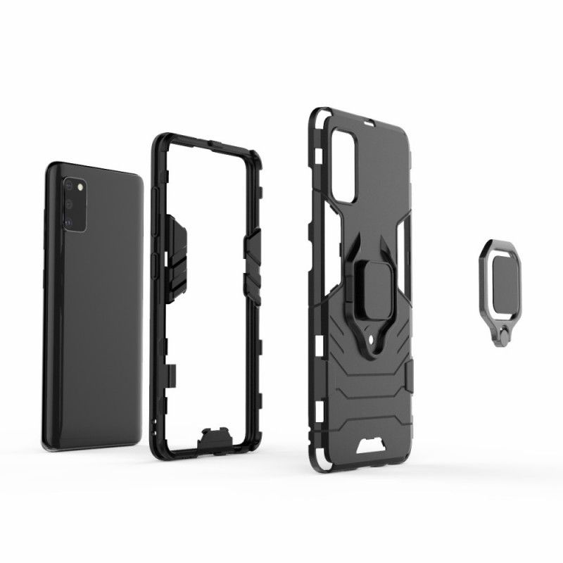 Cover Samsung Galaxy A41 Sort Resistent Ring