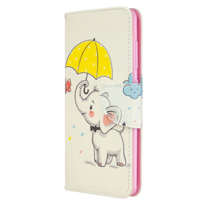 Flip Cover Læder for Samsung Galaxy A41 Baby Elefant