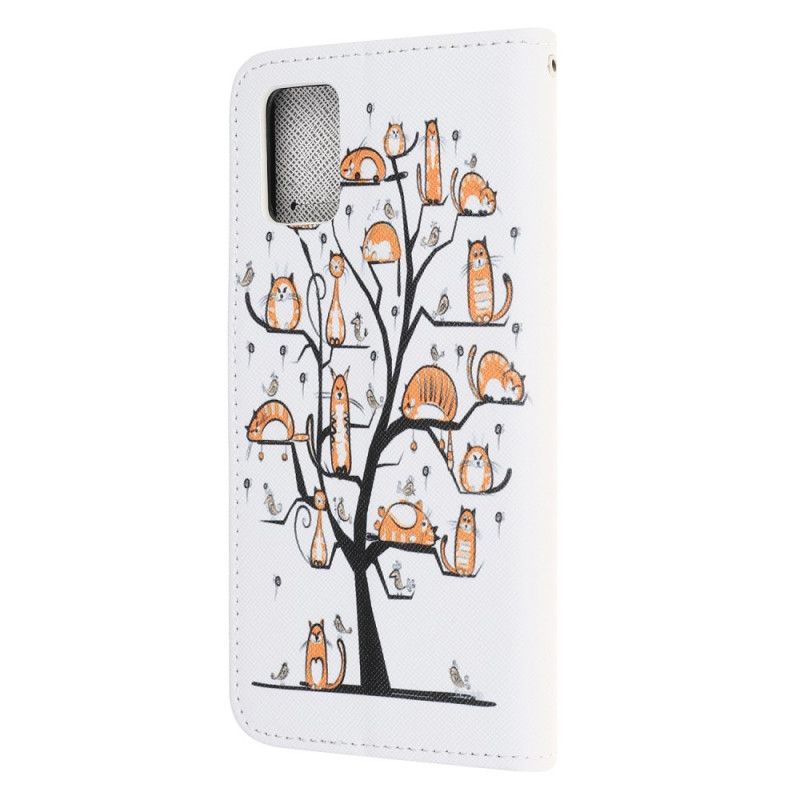 Flip Cover Læder for Samsung Galaxy A41 Funky G-Streng Katte