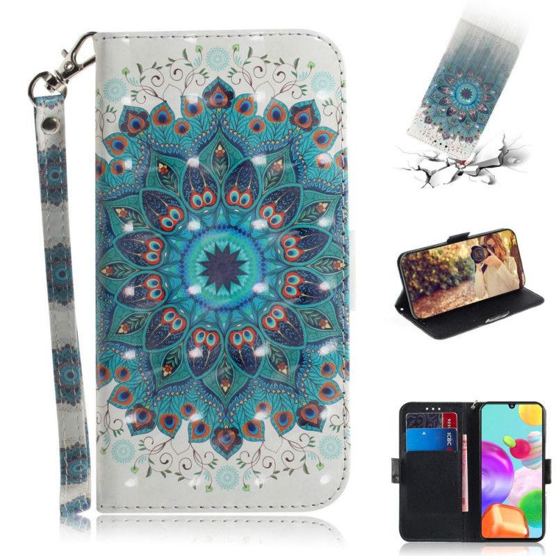 Flip Cover Læder for Samsung Galaxy A41 Mesterlig Mandala Med Rem