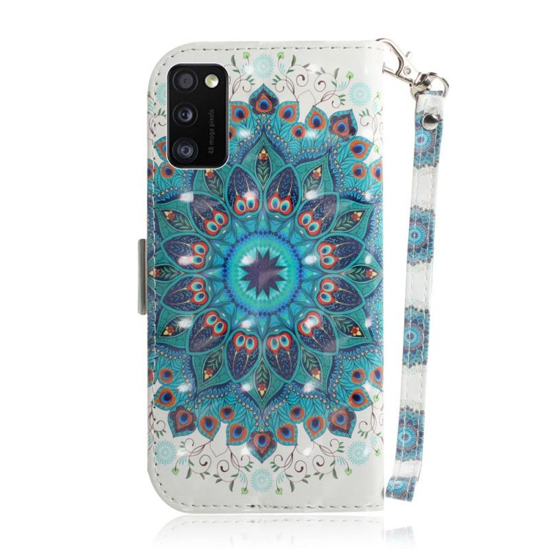 Flip Cover Læder for Samsung Galaxy A41 Mesterlig Mandala Med Rem