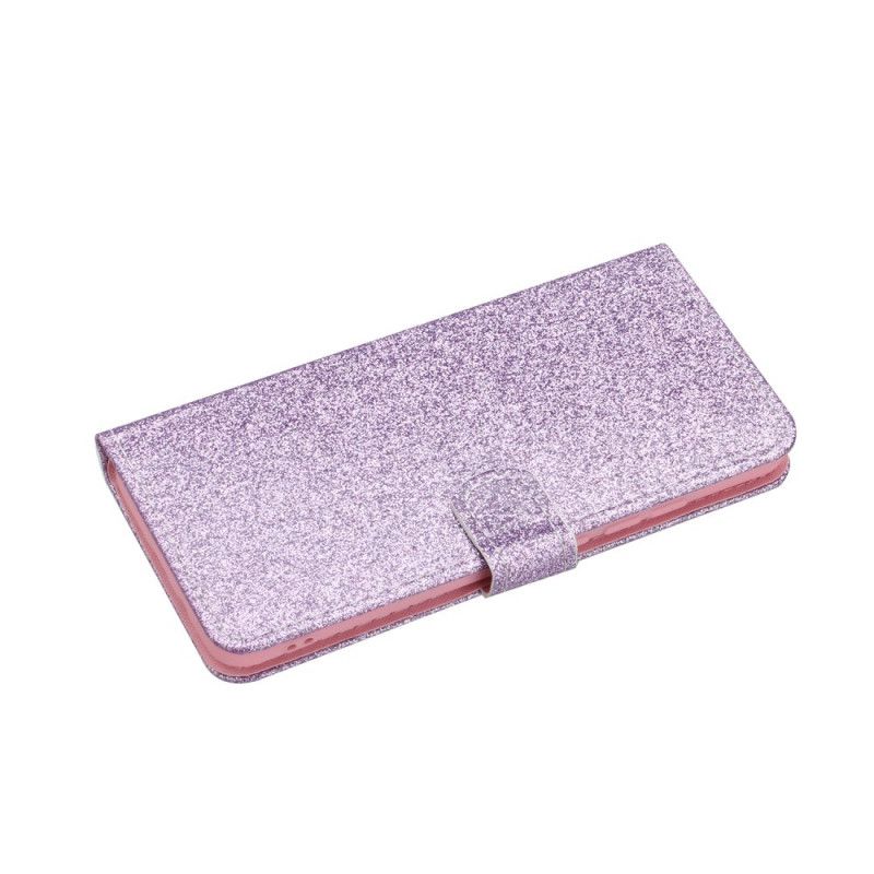 Flip Cover Læder Samsung Galaxy A41 Magenta Glitter