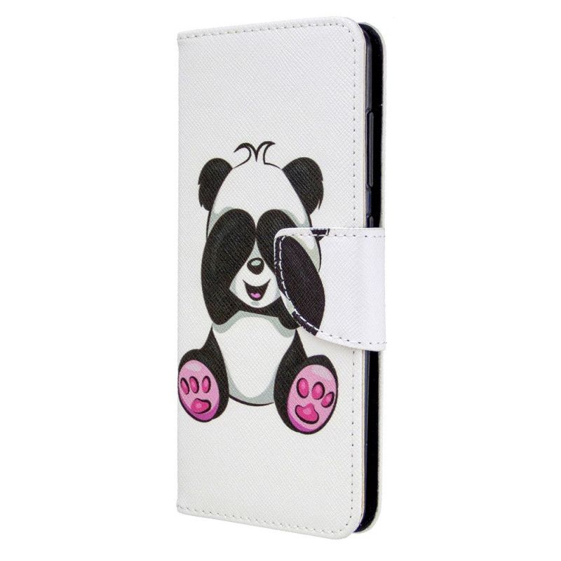 Flip Cover Læder Samsung Galaxy A41 Sjov Panda