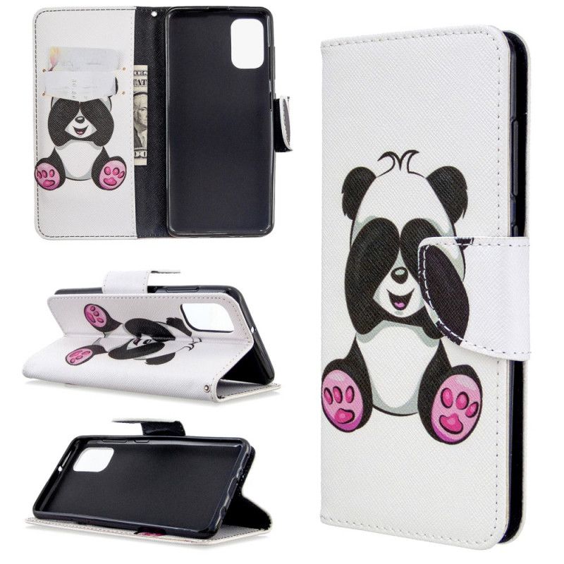 Flip Cover Læder Samsung Galaxy A41 Sjov Panda