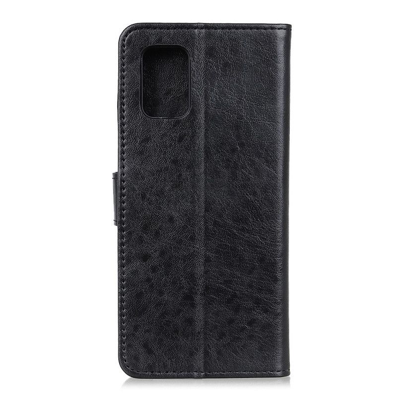 Flip Cover Læder Samsung Galaxy A41 Sort Business Læder Stil Beskyttelse