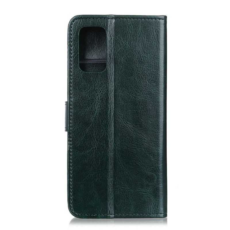 Flip Cover Læder Samsung Galaxy A41 Sort Designer Læder Stil Beskyttelse