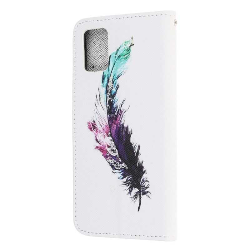 Flip Cover Samsung Galaxy A41 Mobilcover Fjer Med Rem