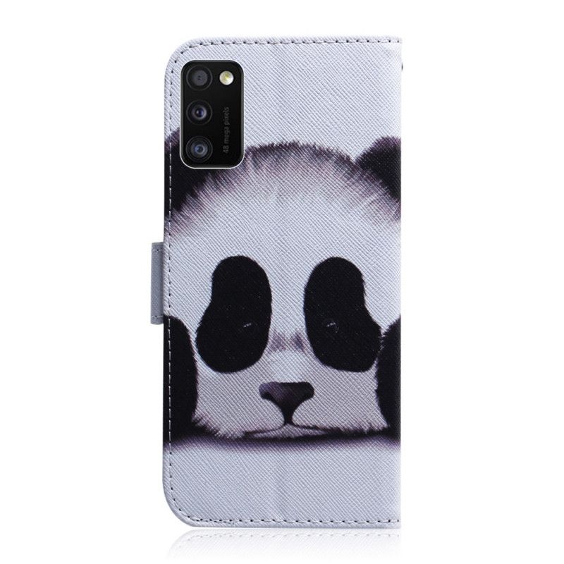 Flip Cover Samsung Galaxy A41 Mobilcover Panda Ansigt