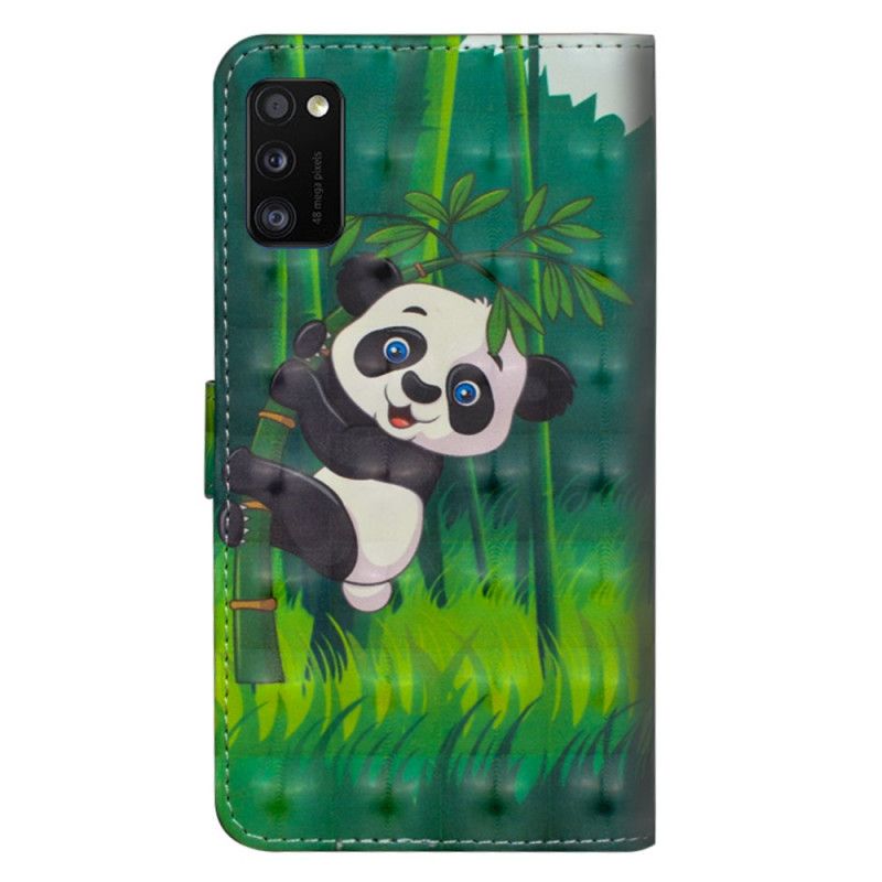 Flip Cover Samsung Galaxy A41 Mobilcover Panda Og Bambus