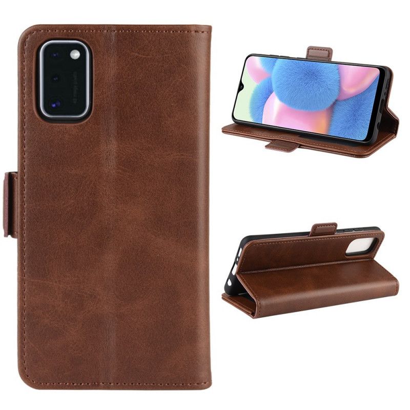 Flip Cover Samsung Galaxy A41 Sort Vintage Dobbelt Flap