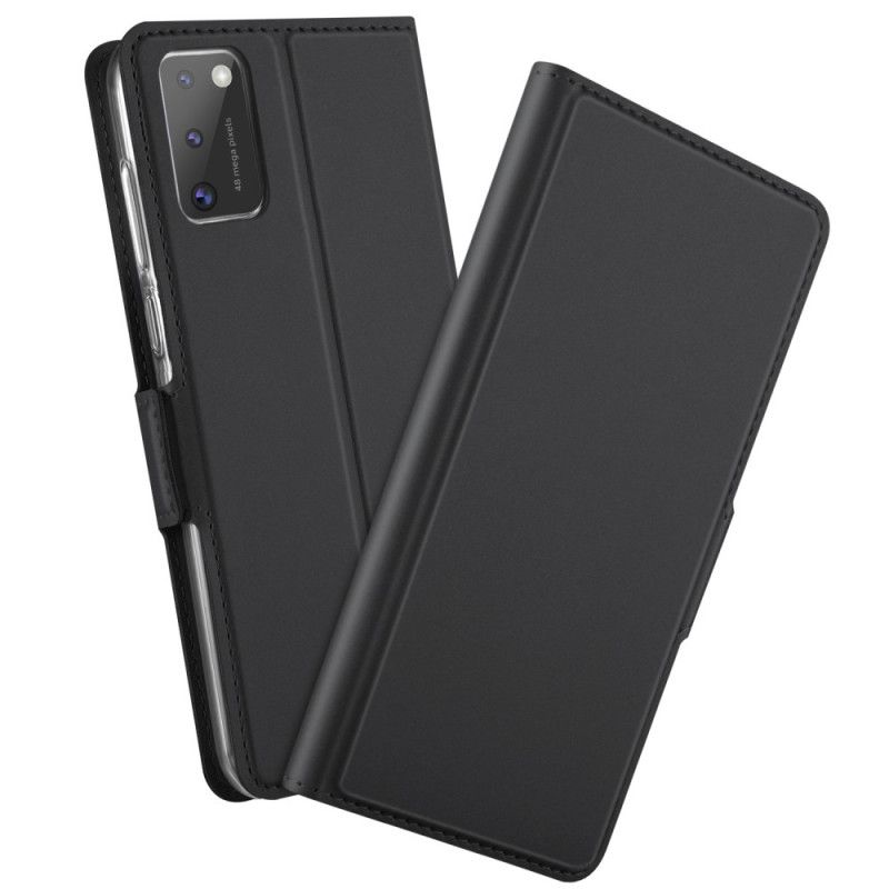 Læder Cover Samsung Galaxy A41 Sort Premium Lædereffekt