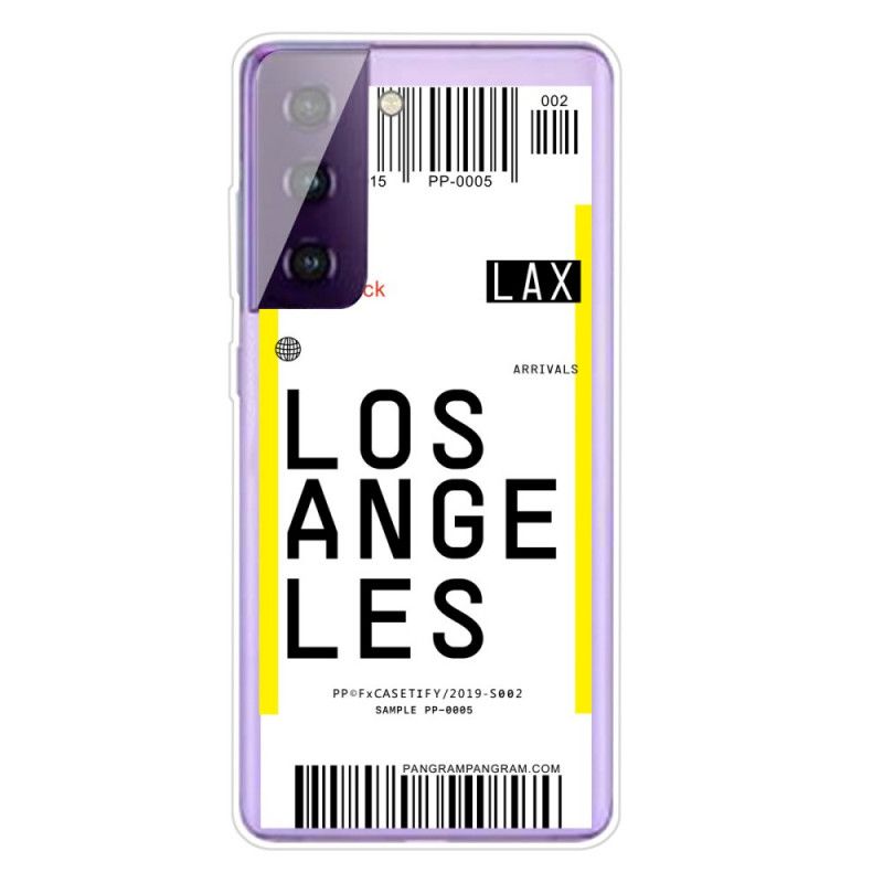 Cover for Samsung Galaxy S21 5G Boardingkort Til Los Angeles