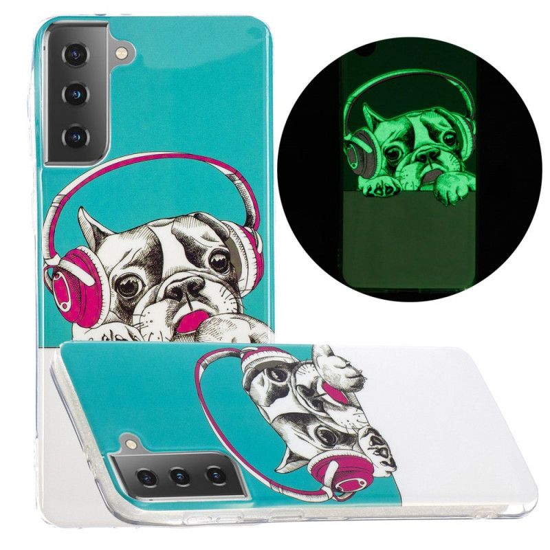 Cover for Samsung Galaxy S21 5G Fluorescerende Hund