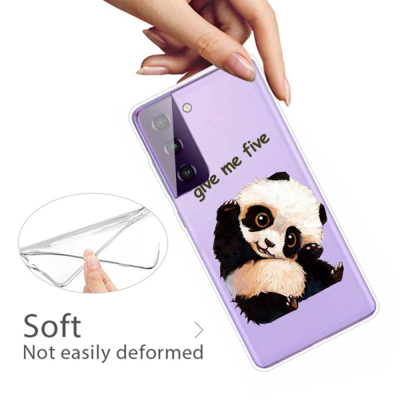 Cover for Samsung Galaxy S21 5G Panda. Giv Mig Fem