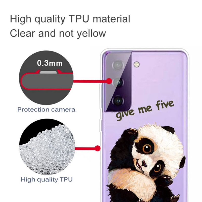 Cover for Samsung Galaxy S21 5G Panda. Giv Mig Fem