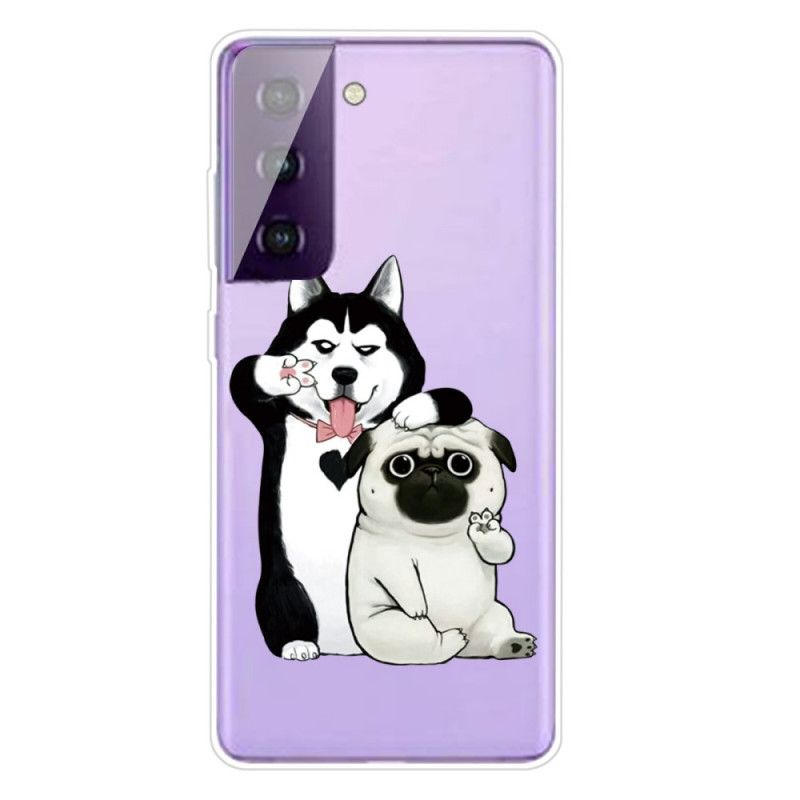 Cover for Samsung Galaxy S21 5G Sjove Hunde