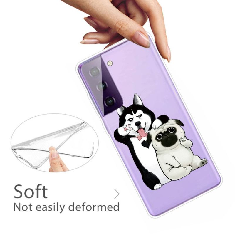 Cover for Samsung Galaxy S21 5G Sjove Hunde