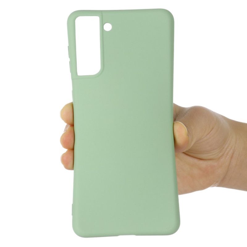 Cover for Samsung Galaxy S21 5G Sort Flydende Silikone Design