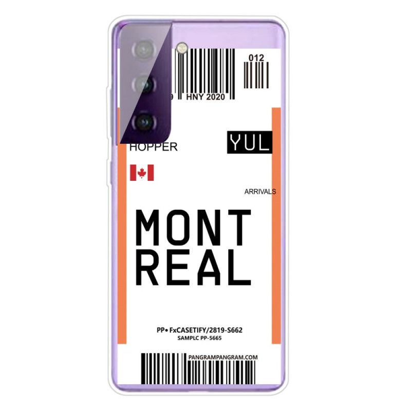 Cover Samsung Galaxy S21 5G Boardingkort Til Montreal Beskyttelse