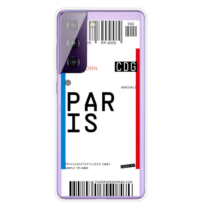 Cover Samsung Galaxy S21 5G Boardingkort Til Paris