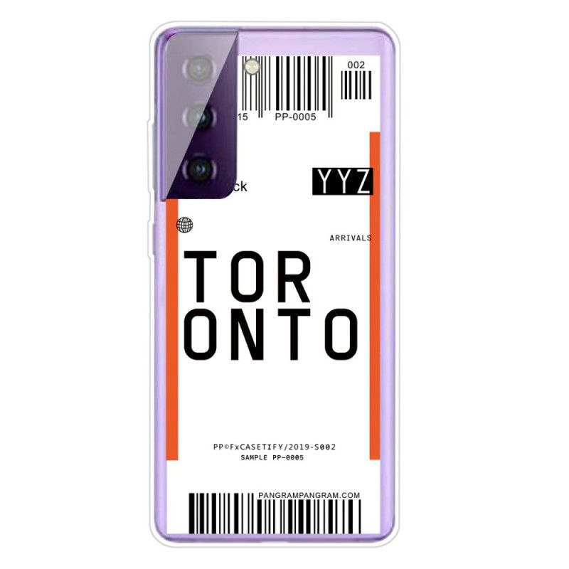 Cover Samsung Galaxy S21 5G Boardingkort Til Toronto