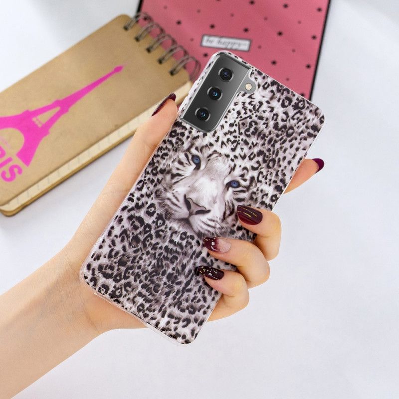 Cover Samsung Galaxy S21 5G Fluorescerende Leopard Original