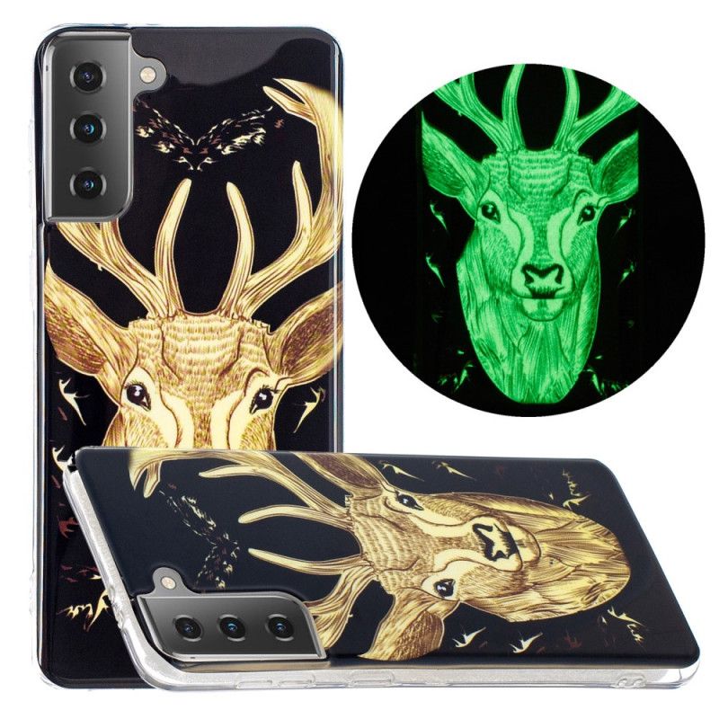 Cover Samsung Galaxy S21 5G Fluorescerende Majestætisk Hjorte