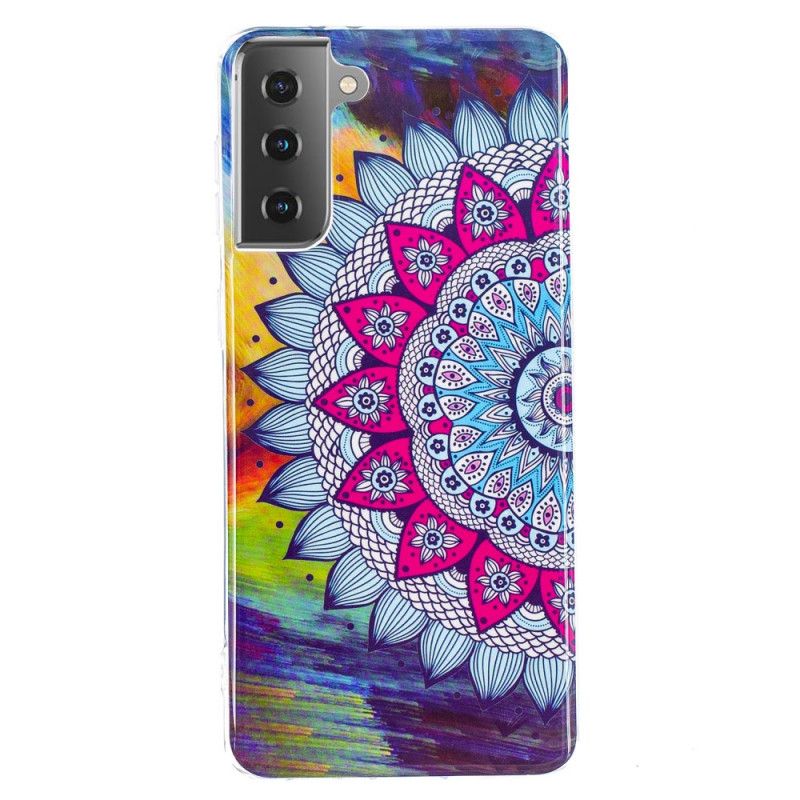 Cover Samsung Galaxy S21 5G Fluorescerende Mandala