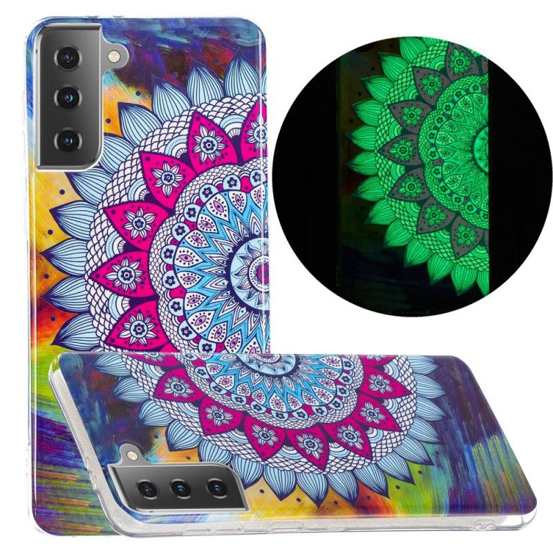 Cover Samsung Galaxy S21 5G Fluorescerende Mandala