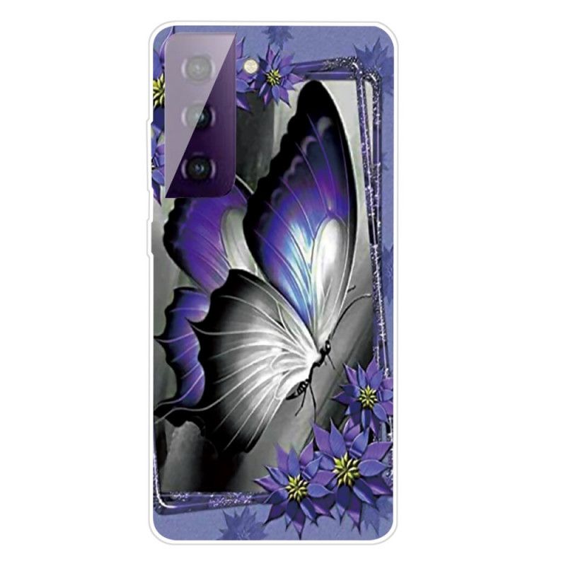 Cover Samsung Galaxy S21 5G Kongelig Sommerfugl