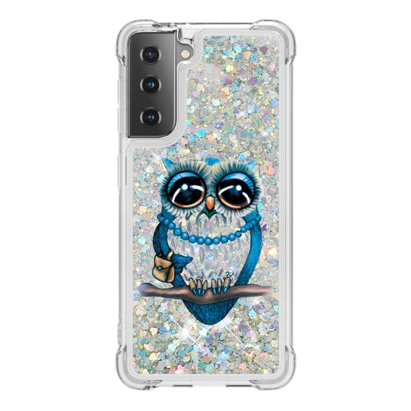 Cover Samsung Galaxy S21 5G Miss Ugle Glitter Beskyttelse