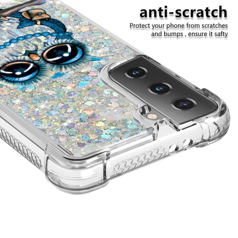 Cover Samsung Galaxy S21 5G Miss Ugle Glitter Beskyttelse