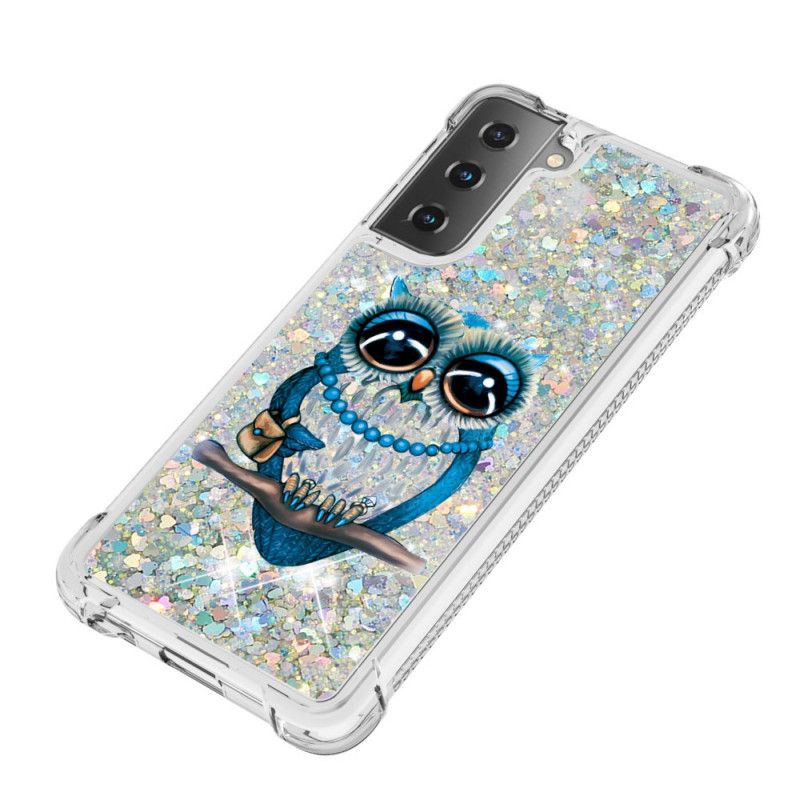 Cover Samsung Galaxy S21 5G Miss Ugle Glitter Beskyttelse