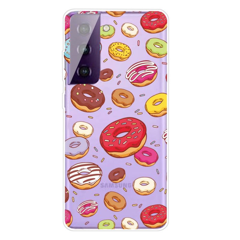 Cover Samsung Galaxy S21 5G Mobilcover Elsker Donuts