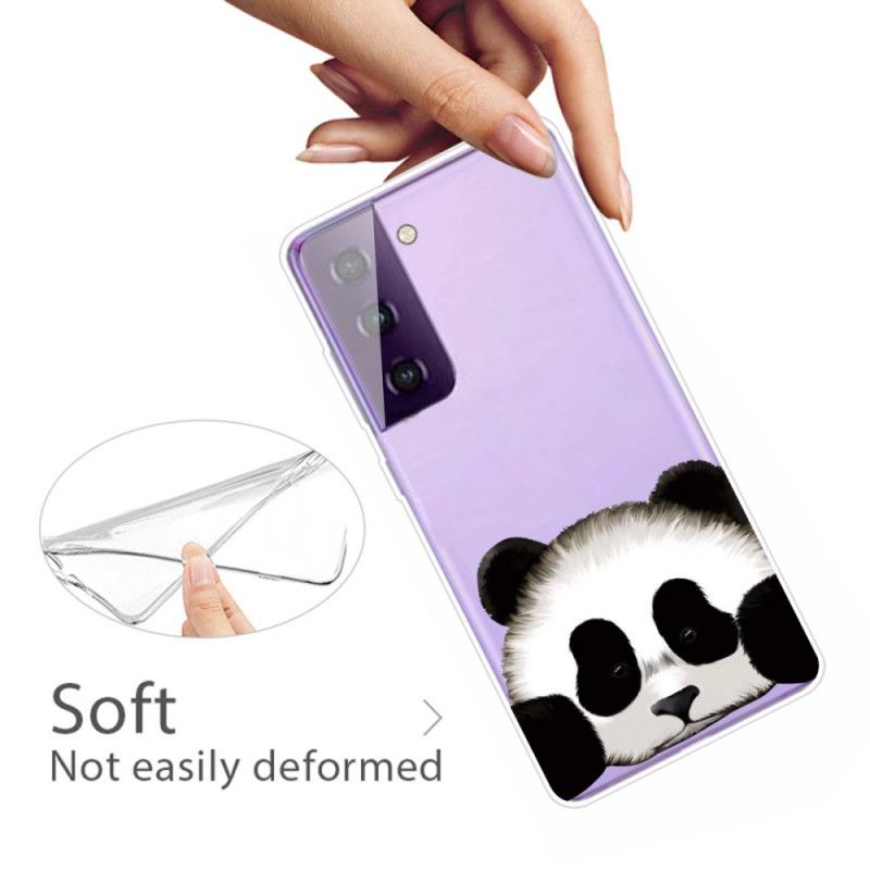 Cover Samsung Galaxy S21 5G Mobilcover Gennemsigtig Panda